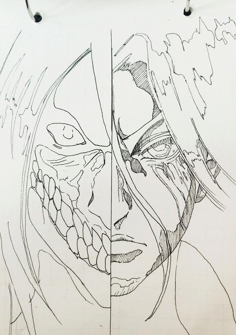 超大型巨人怎么画,超大型巨人的画法