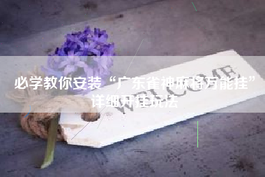 必学教你安装“广东雀神麻将万能挂”详细开挂玩法