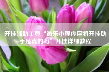 开挂辅助工具“微乐小程序麻将开挂助手是真的吗”开挂详细教程