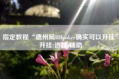 指定教程“德州局HHpoker确实可以开挂”开挂(透视)辅助