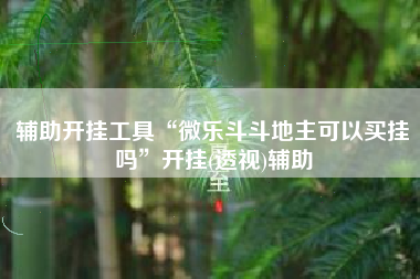 辅助开挂工具“微乐斗斗地主可以买挂吗”开挂(透视)辅助