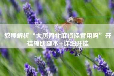 教程解析“大唐河北麻将挂管用吗”开挂辅助脚本+详细开挂