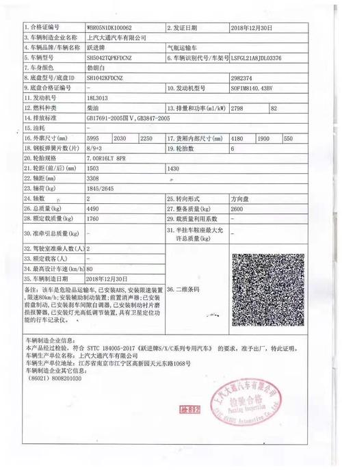 汽车车辆合格证图片 汽车车辆合格证图片高清