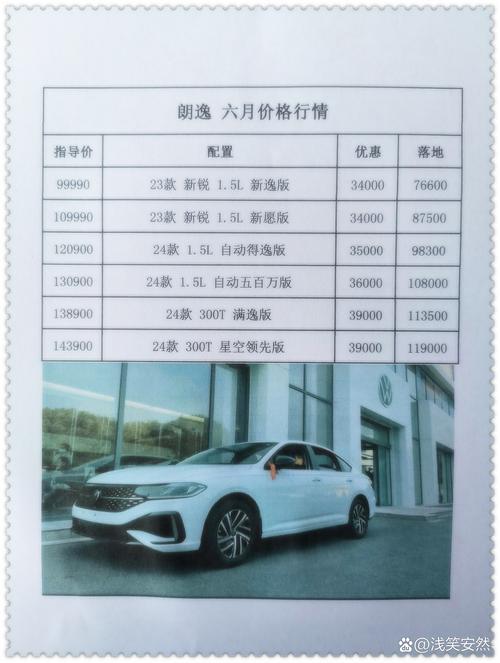 上海大众朗逸报价表(上海大众朗逸最新价格)