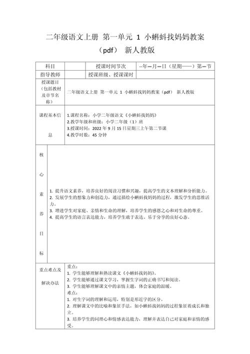 小蝌蚪找妈妈课文分析(小蝌蚪找妈妈课题解读)