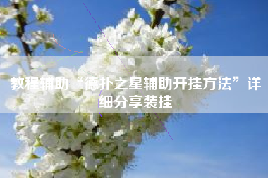 教程辅助“德扑之星辅助开挂方法”详细分享装挂