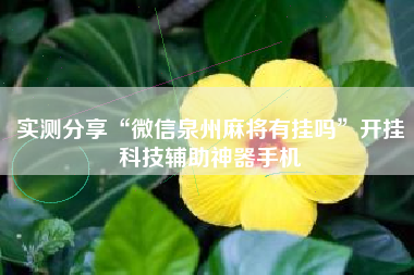 实测分享“微信泉州麻将有挂吗”开挂科技辅助神器手机