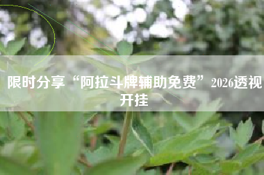 限时分享“阿拉斗牌辅助免费”2026透视开挂