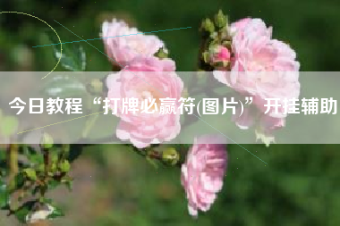 今日教程“打牌必赢符(图片)”开挂辅助